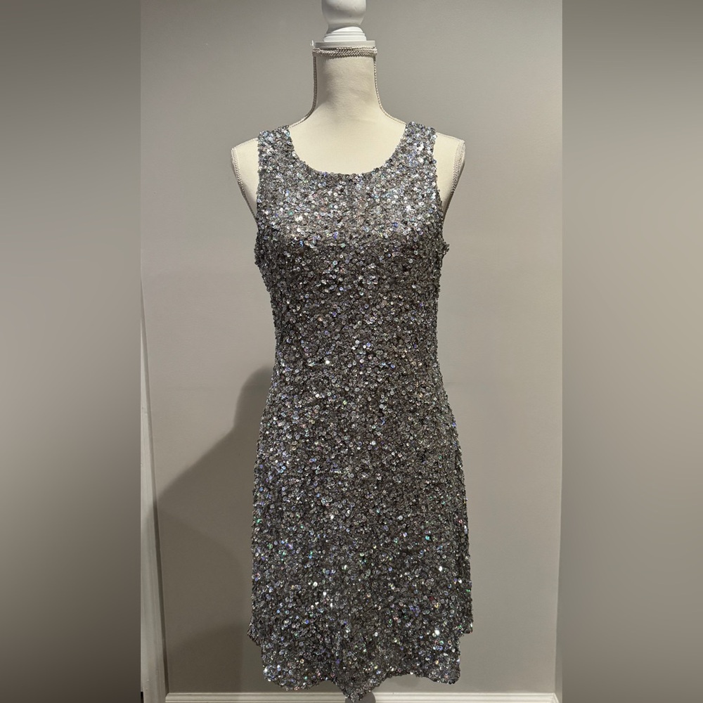Silver Handmade Sequin Dress